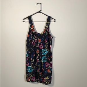 Black floral romper